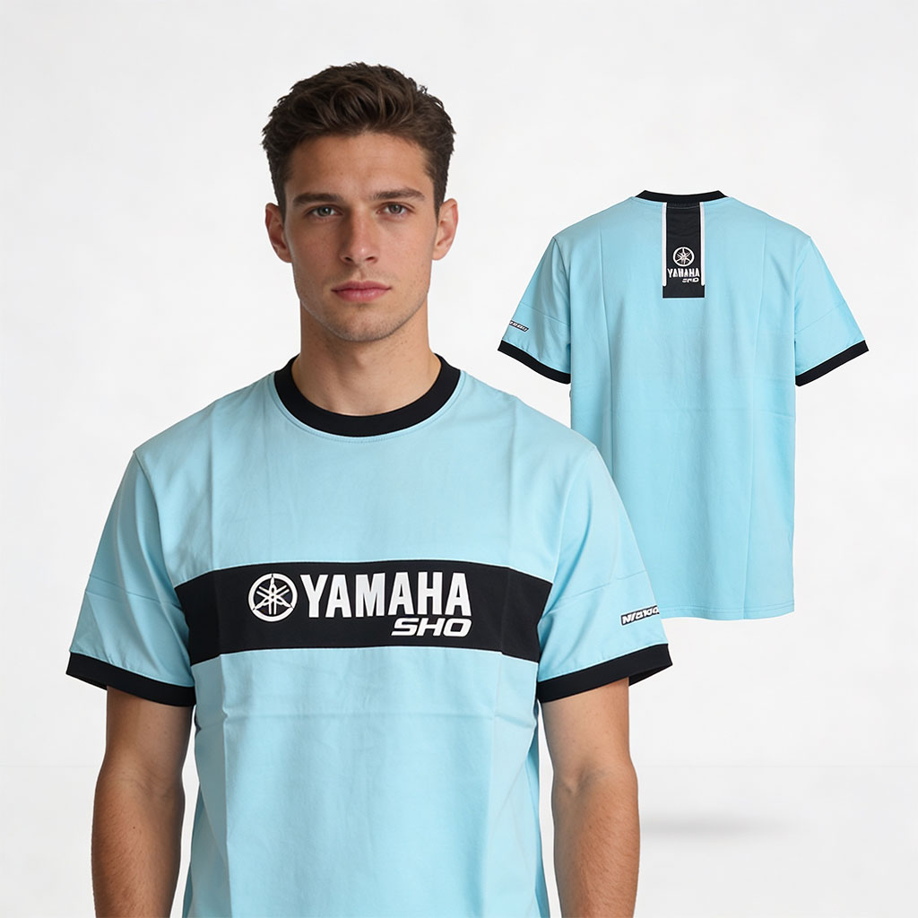 T-shirt Sport Yamaha Bleu Ciel Edition SHO Premium - تيشرت ياماها الرياضي الكاجوال - 3