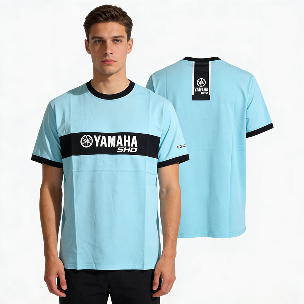 T-shirt Sport Yamaha Bleu Ciel Edition SHO Premium - تيشرت ياماها الرياضي الكاجوال - 2