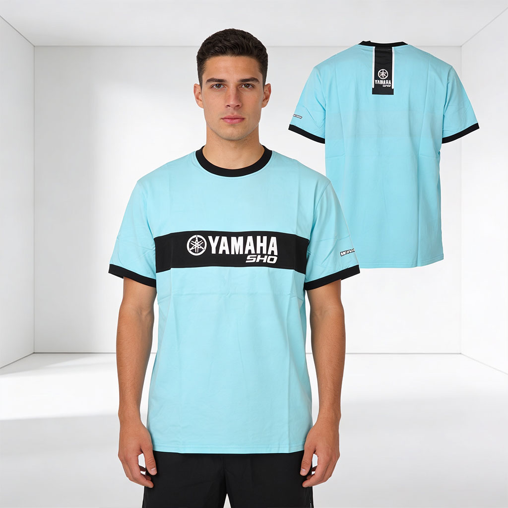 T-shirt Sport Yamaha Bleu Ciel Edition SHO Premium - تيشرت ياماها الرياضي الكاجوال - 1