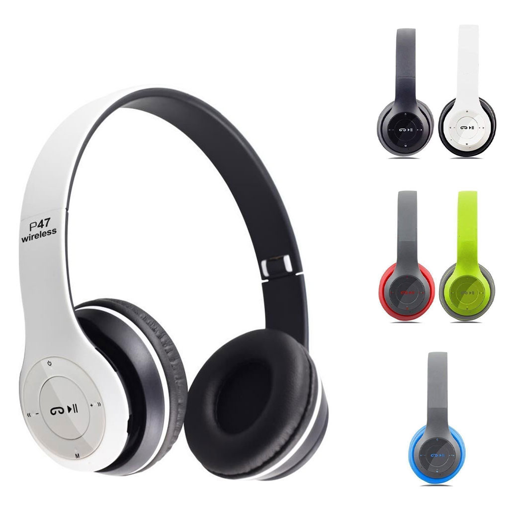 Casque Audio Stereo Bluetooth sans fil modèle P47 pliable 2