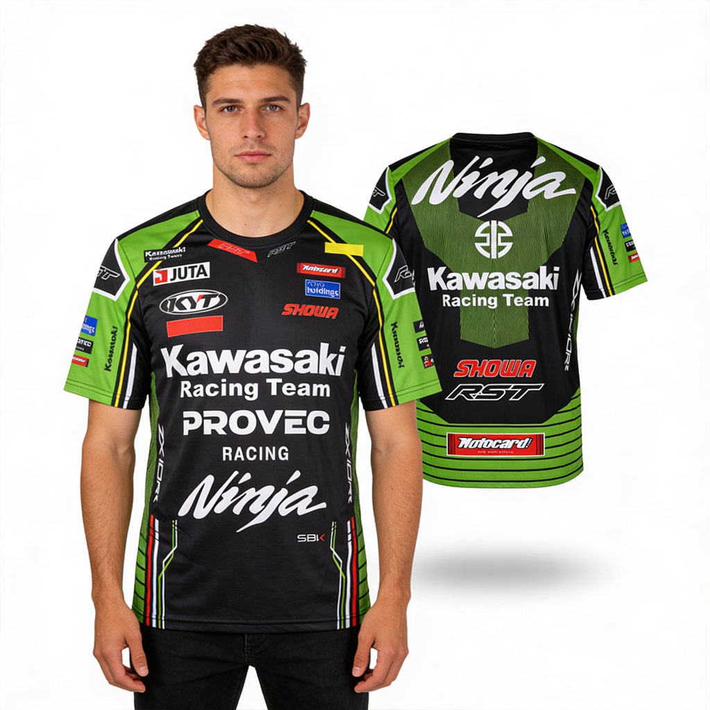T-shirt Kawasaki Racing Team Edition PROVEC Premium - تيشرت كواساكي ريسينغ تيم الرياضي - 2