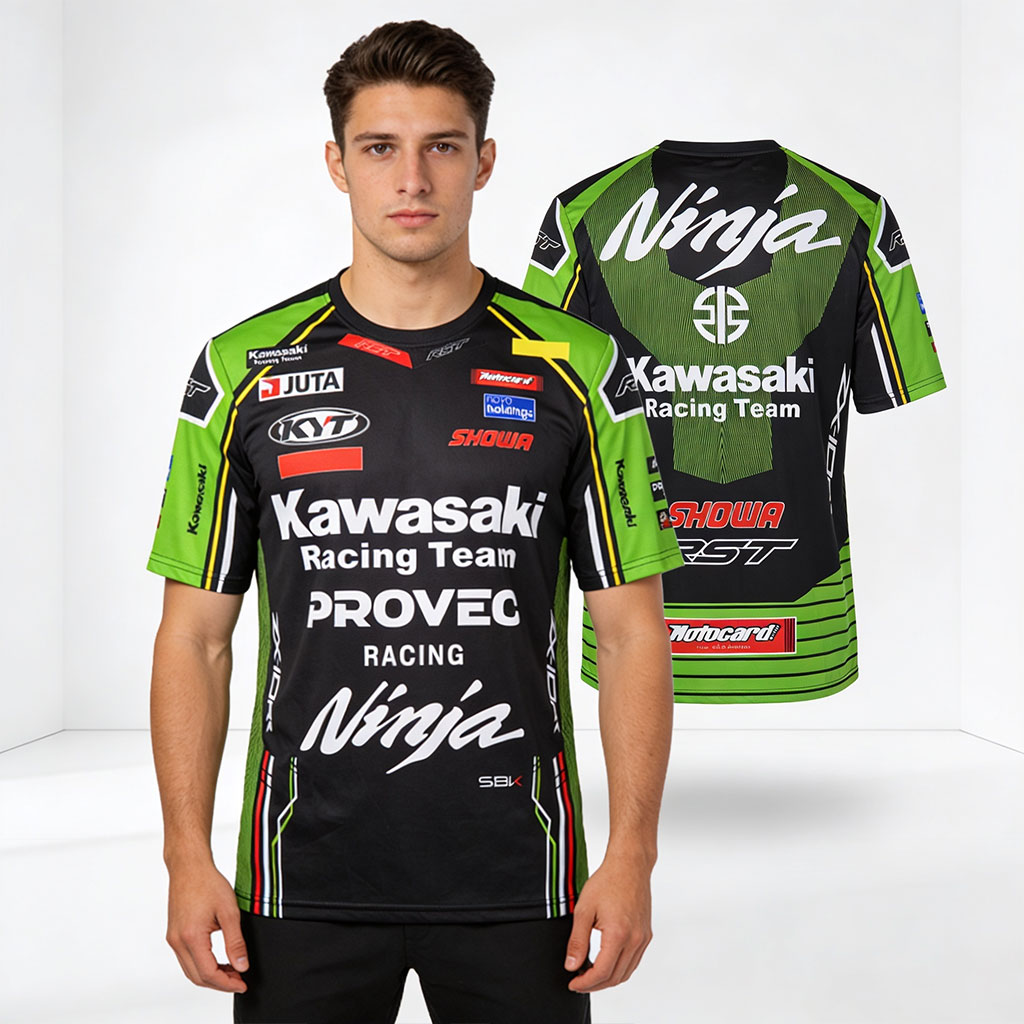 T-shirt Kawasaki Racing Team Edition PROVEC Premium - تيشرت كواساكي ريسينغ تيم الرياضي