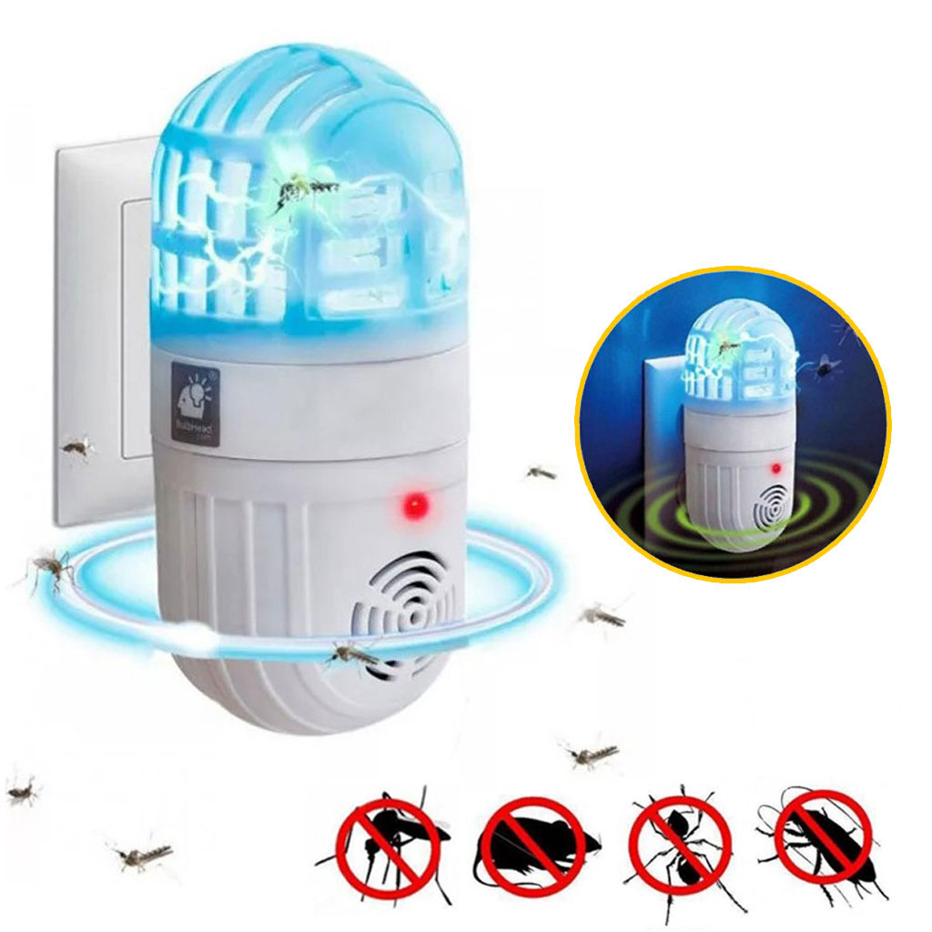 Répulsif antiparasitaire ultrasonique 2en1 et zapper d’insectes 2