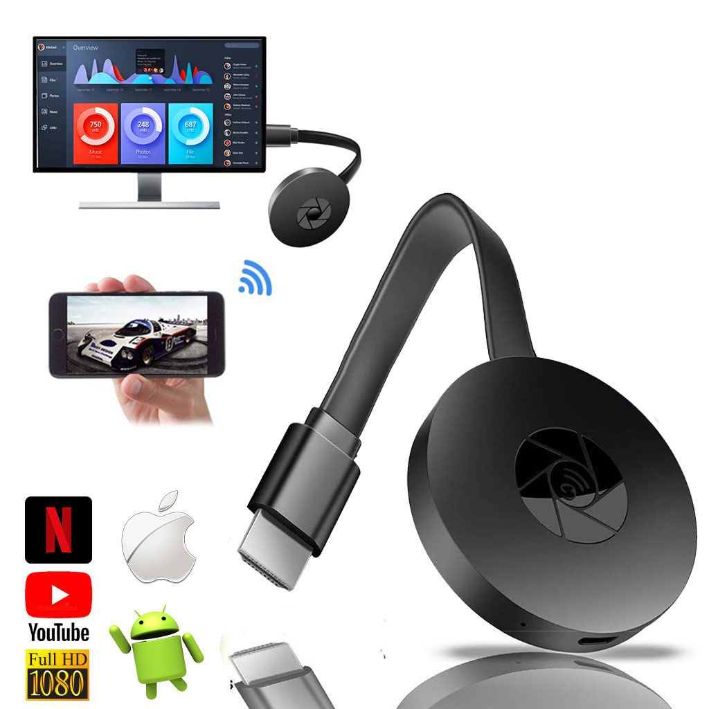 chromecast 4K WiFi Wireless Display Dongle TV Stick TV Stick Media Video Streamer HD 2