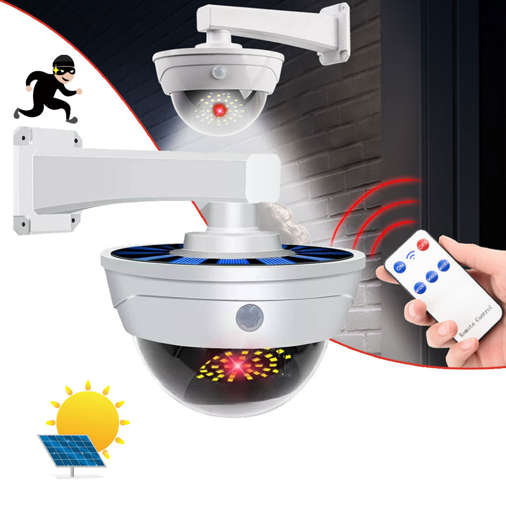 Lampe de Surveillance extérieure solaire Anti-vol, capteur de mouvement PIR à Induction humaine 1