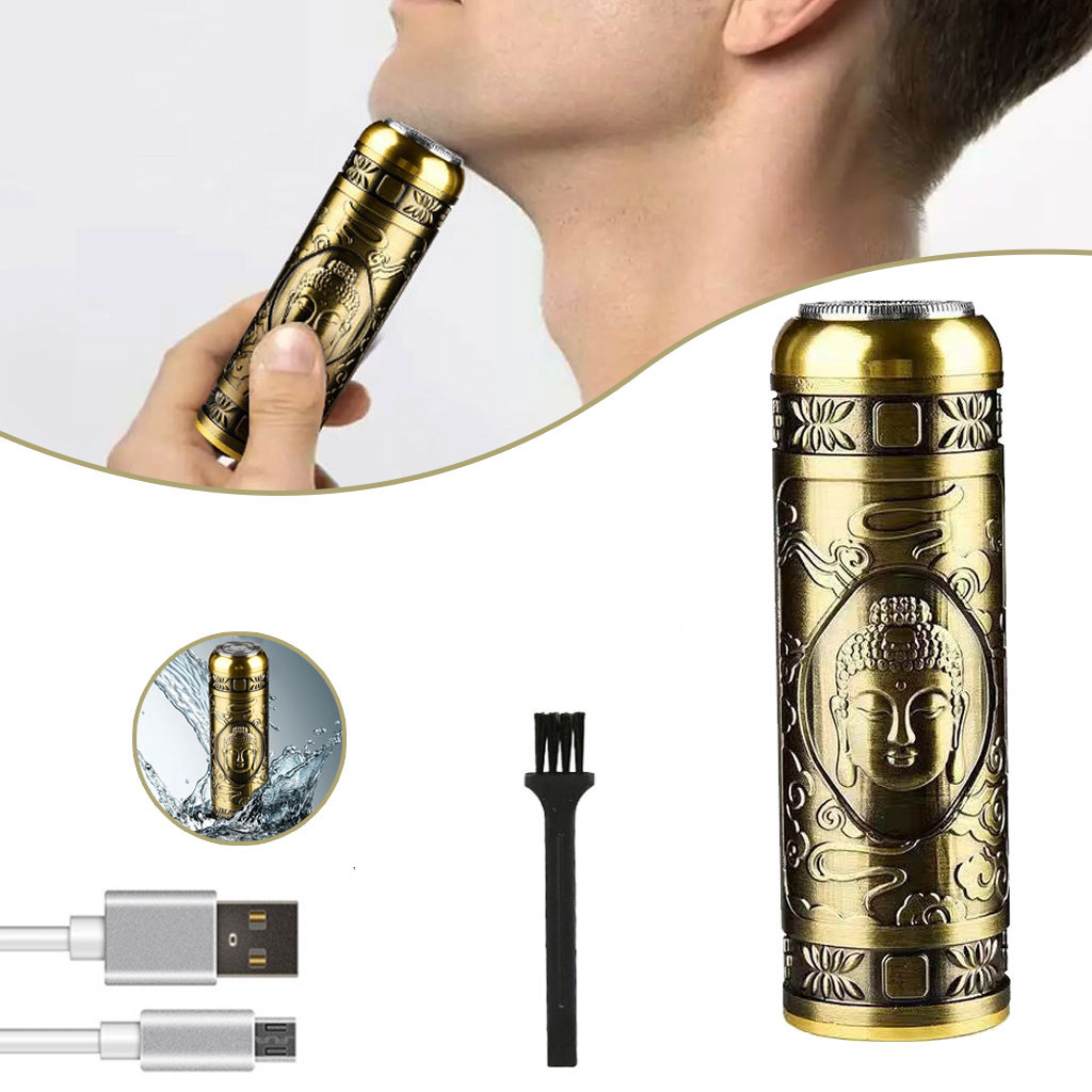 Mini rasoir professionnel étanche rechargeable HW-T8 en acier 2
