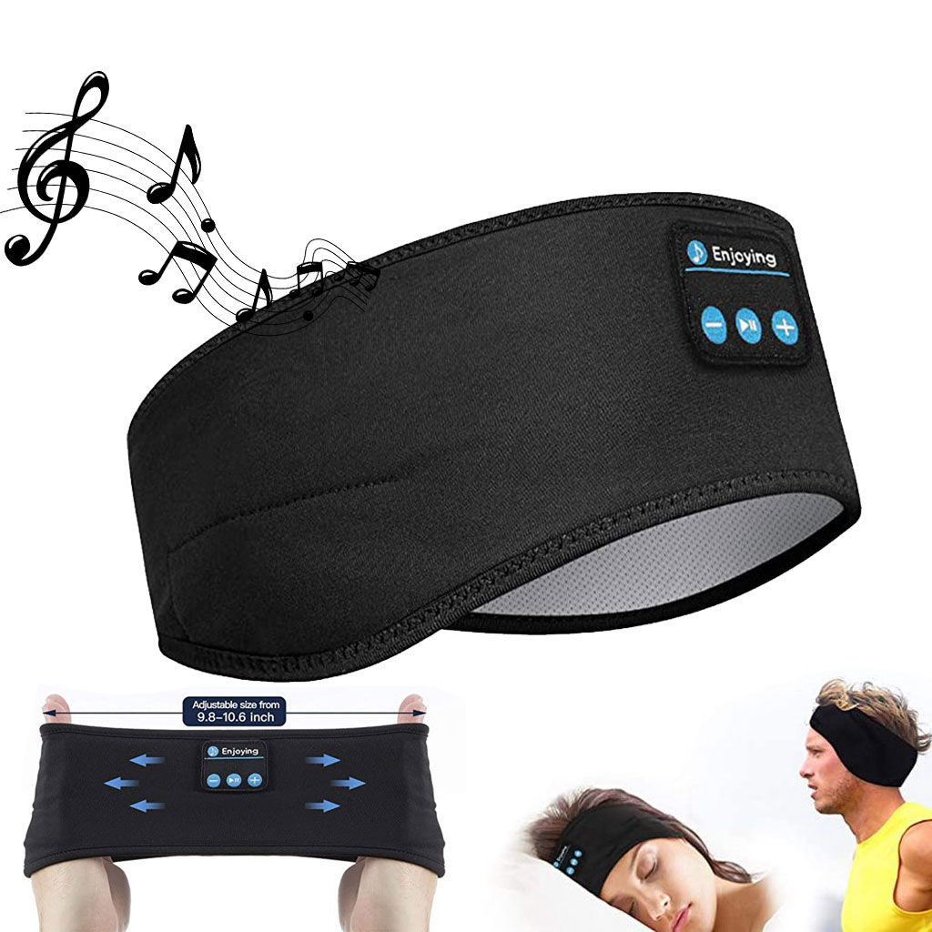Bandeaux élastique casque avec micro sans fil compatibles Bluetooth 1