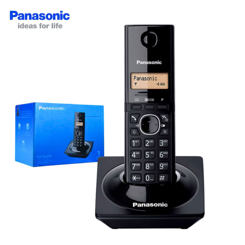 Panasonic Téléphone Numérique Sans Fil KX-TG1711 - هاتف أرضي لاسلكي بخاصية تسجيل الأرقام مع شاشة رقمية 1