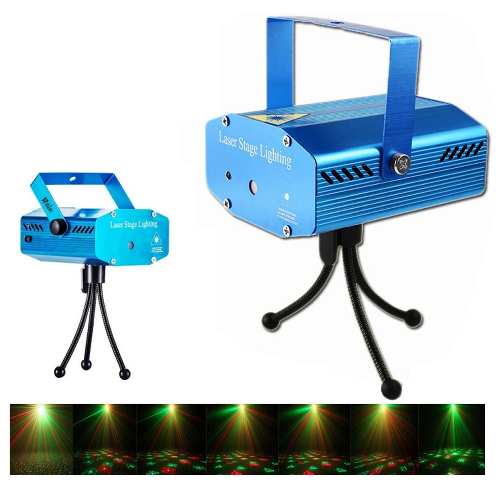 Projecteur de lumières laser LED RG stroboscopique à commande vocale 3 modes 2