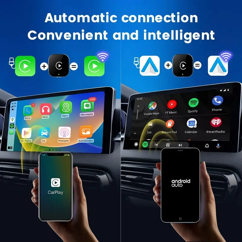 Adaptateur Sans Fil CarPlay et Android Auto pour Voitures - محول السيارة الذكي 2 في 1 - 1