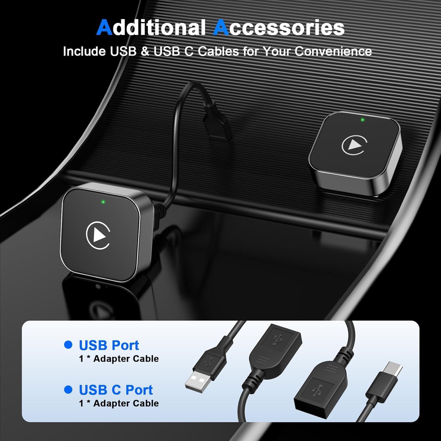 Adaptateur Sans Fil CarPlay et Android Auto pour Voitures - محول السيارة الذكي 2 في 1 - 9