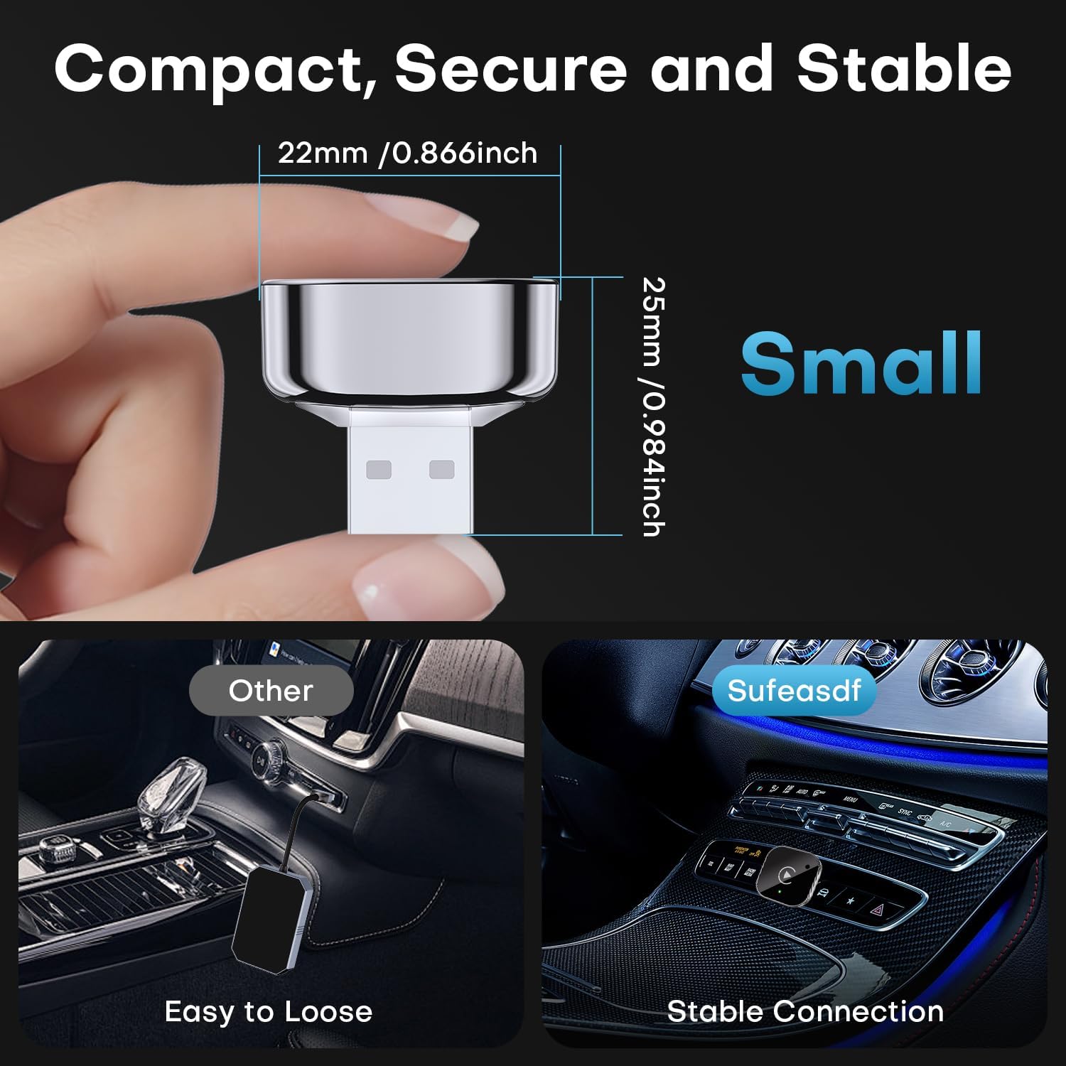 Adaptateur Sans Fil CarPlay et Android Auto pour Voitures - محول السيارة الذكي 2 في 1 - 8