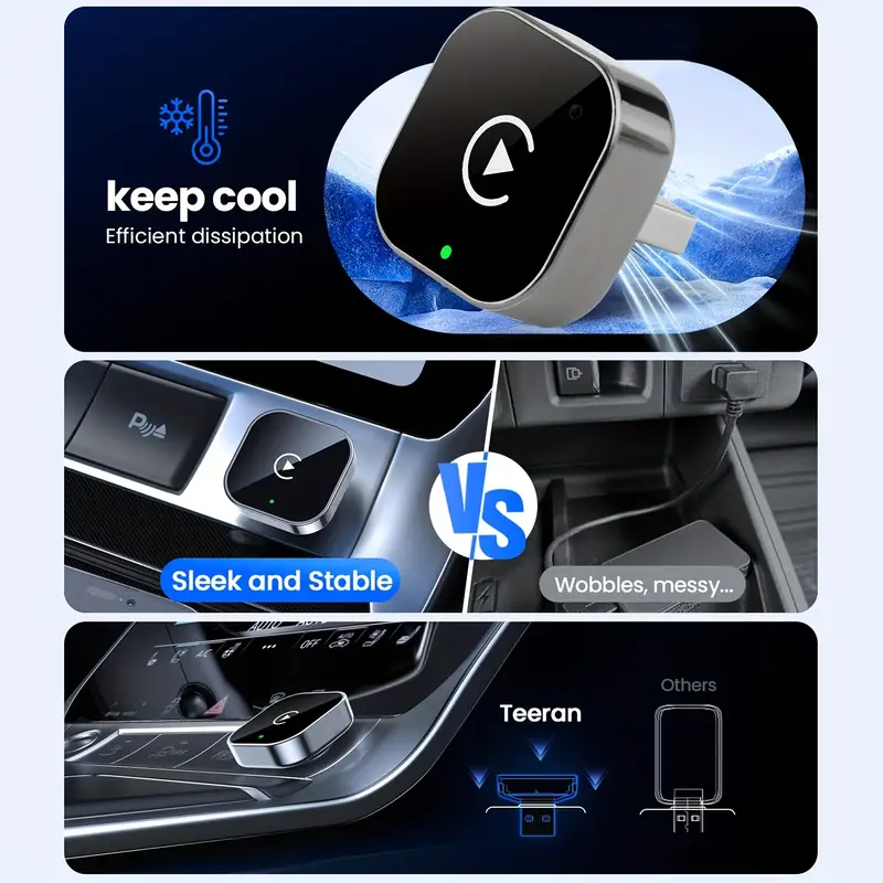 Adaptateur Sans Fil CarPlay et Android Auto pour Voitures - محول السيارة الذكي 2 في 1 - 12