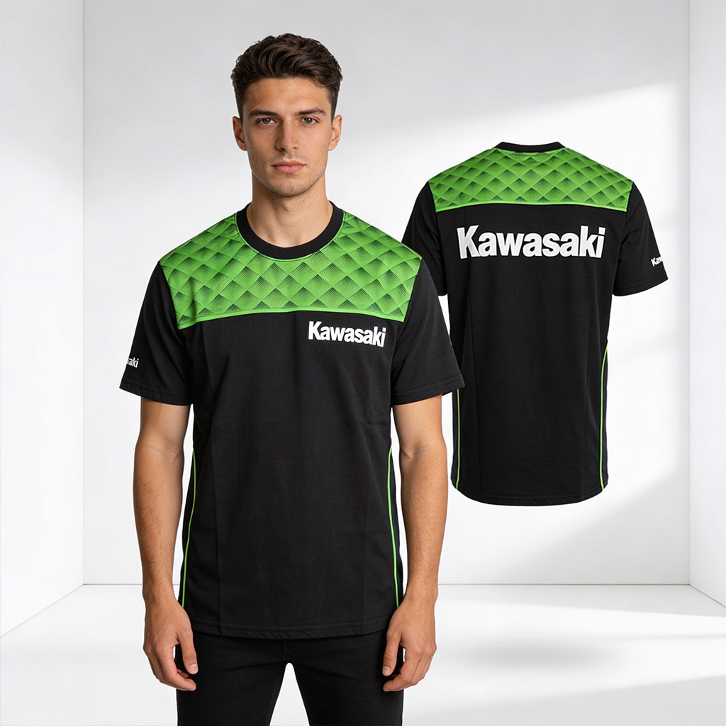 T-shirt Sport Kawasaki Edition Geometric Premium - تيشرت كواساكي الرياضي الأنيق - 1