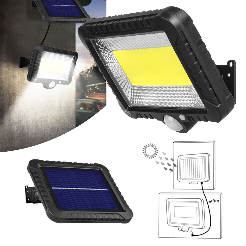 Lampe projecteur solaire LED et détecteur de mouvement 5W IP44 - SL-F100 1