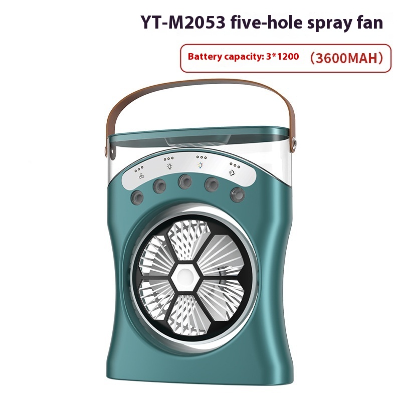 Ventilateur Brumisateur de Bureau Portable USB avec Éclairage - مروحة المكتب الذكية برذاذ الماء والترطيب بـ 3 سرعات - 2