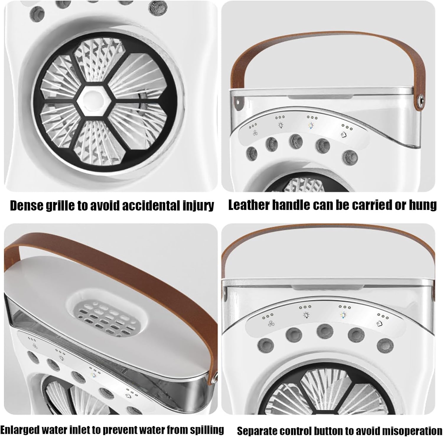 Ventilateur Brumisateur de Bureau Portable USB avec Éclairage - مروحة المكتب الذكية برذاذ الماء والترطيب بـ 3 سرعات 5