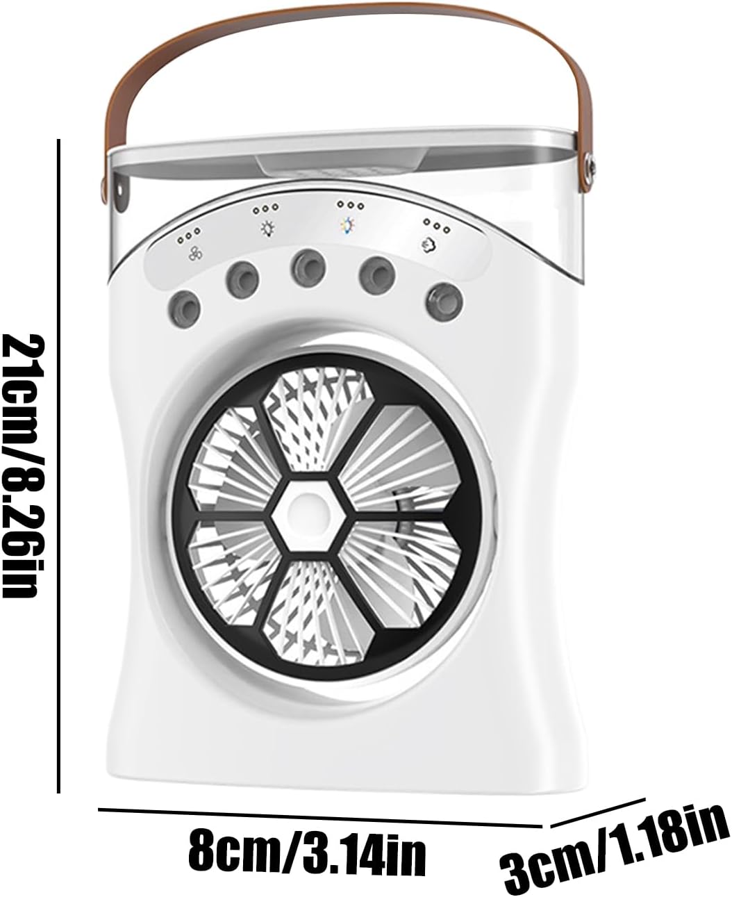 Ventilateur Brumisateur de Bureau Portable USB avec Éclairage - مروحة المكتب الذكية برذاذ الماء والترطيب بـ 3 سرعات 7