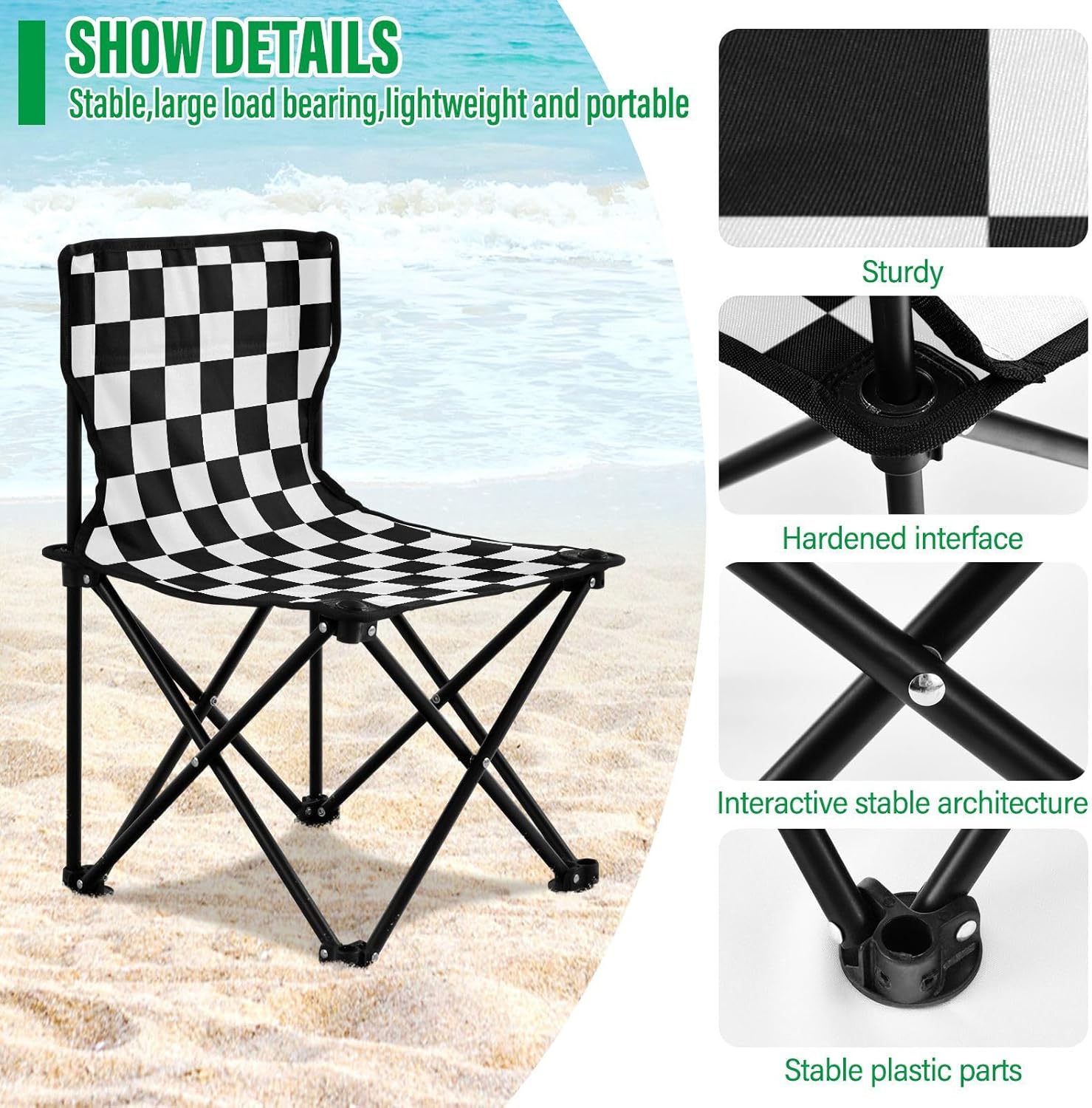 Ensemble de Camping Pliable Table et 2 Chaises Portables - طقم تخييم ونزهات قابل للطي (طاولة + كرسيين) - 7