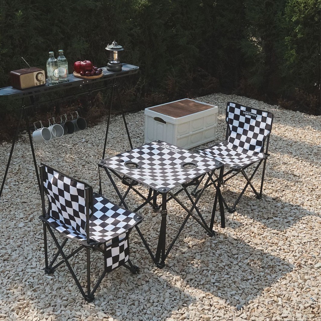 Ensemble de Camping Pliable Table et 2 Chaises Portables - طقم تخييم ونزهات قابل للطي (طاولة + كرسيين) - 11