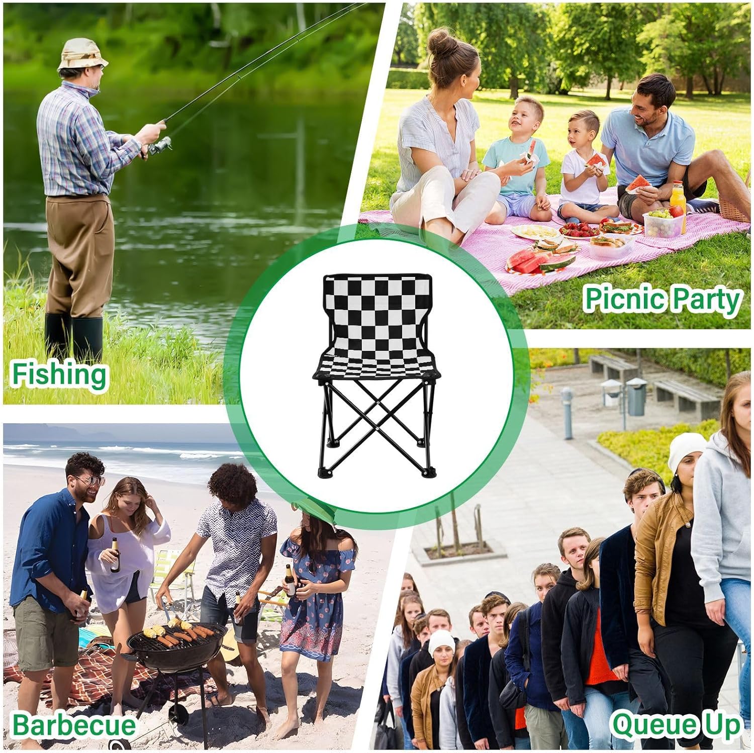 Ensemble de Camping Pliable Table et 2 Chaises Portables - طقم تخييم ونزهات قابل للطي (طاولة + كرسيين) 5