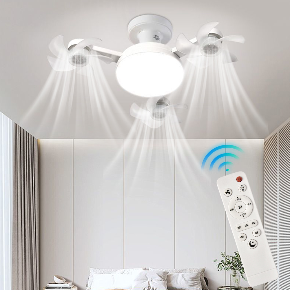 Ventilateur de Plafond LED Style Drone avec Télécommande - مصباح ومروحة السقف الذكية بتصميم درون 2