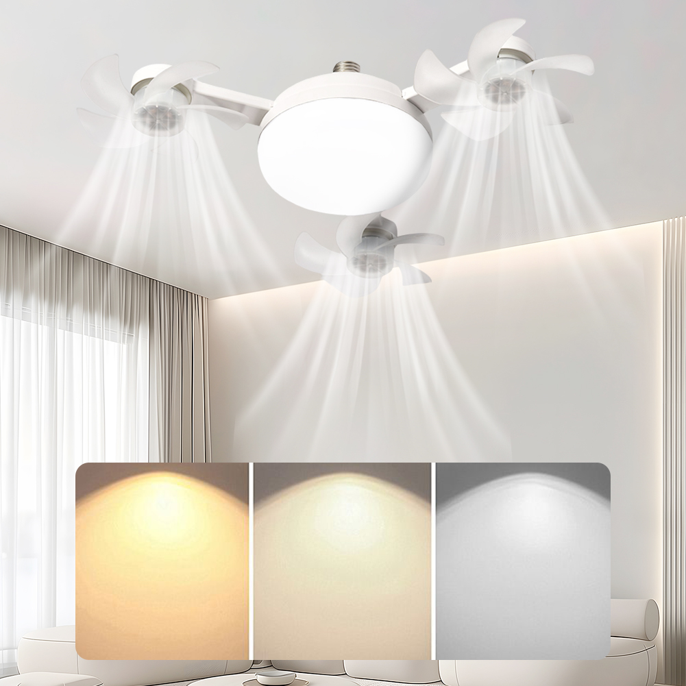 Ventilateur de Plafond LED Style Drone avec Télécommande - مصباح ومروحة السقف الذكية بتصميم درون 11