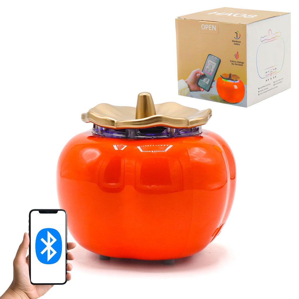 Haut Parleur Bleutooth Rechargeable form Citrouille Batterie 1200mAh 1