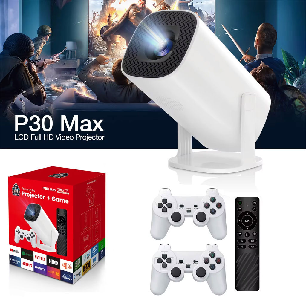 P30 MAX Retro video game consoles Android11 et Projecteur 4K 1