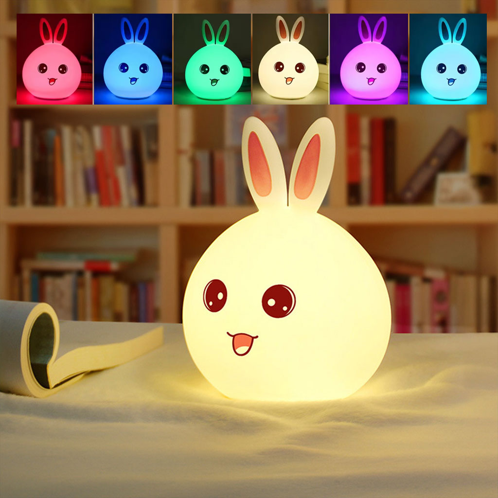 Lampe Tactile en Silicone Rechargeable USB - Veilleuse Enfant Lapin 1