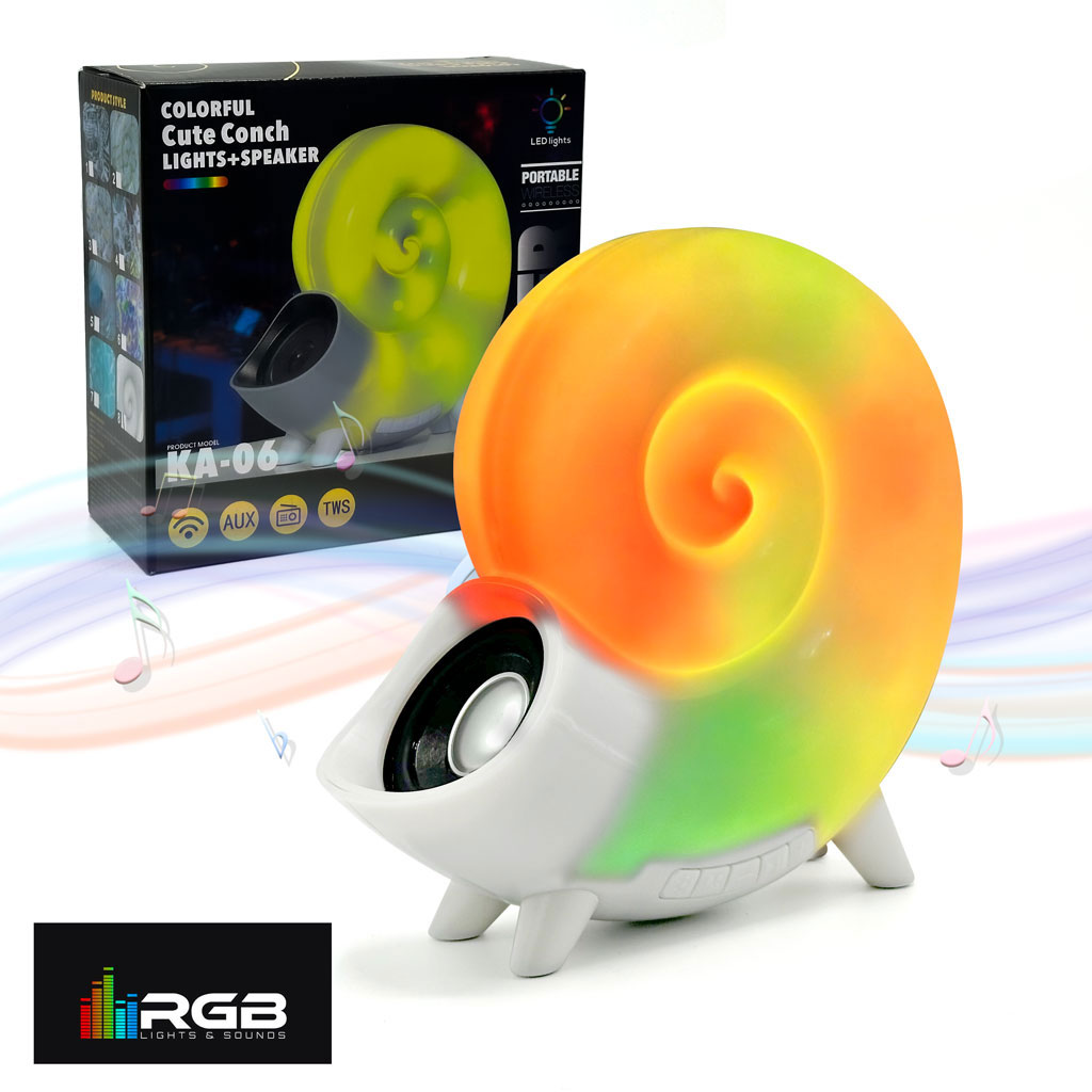Haut-parleur en forme de Conque Coloré mignon avec lumières RGB 1