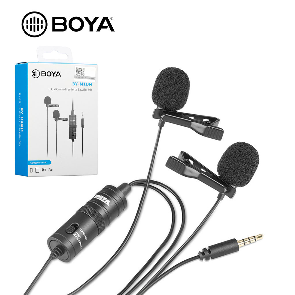 BOYA BY-M1DM Microphone de Lavalier omnidirectionnel double 1