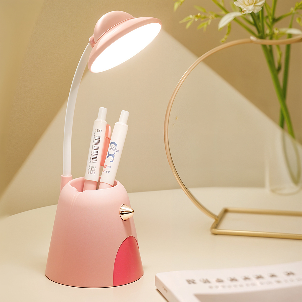 Lampe de Bureau Mignonne avec Porte-stylo Rechargeable USB 1