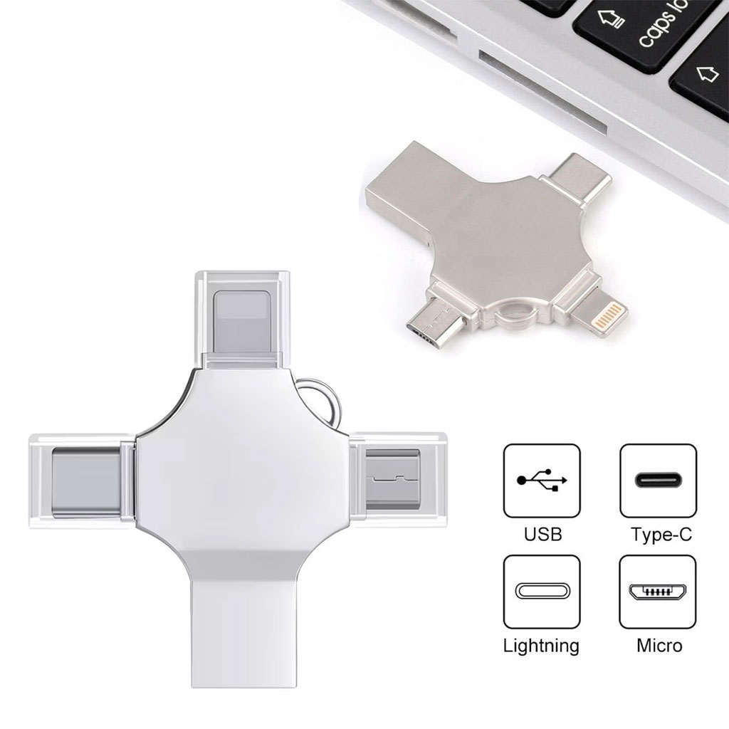 Clé USB 256GB i-Flash - 4 en 1 (Lightning + Micro + USB et Type-C Ports ) 1