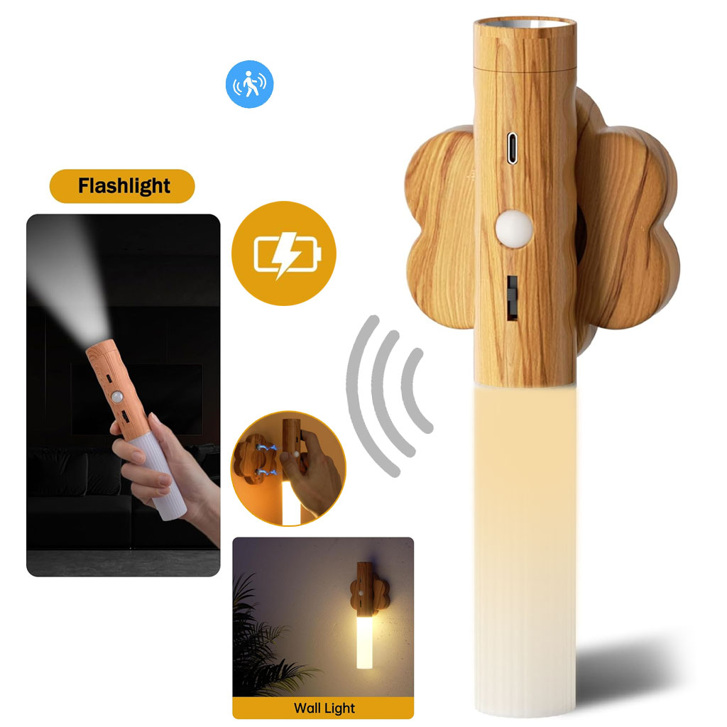 Lampe Murale Sans Fil Rechargeable 3en1 Magnétique et Amovible 1