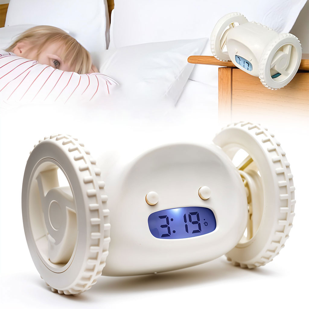 Réveil Clocky sur roulettes pour les gros dormeurs 1