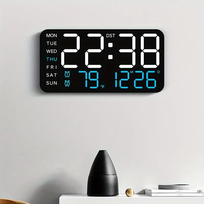 Horloge Murale et Table Numérique à Écran LED Multifunction – ساعة حائط و طاولة رقمية 1