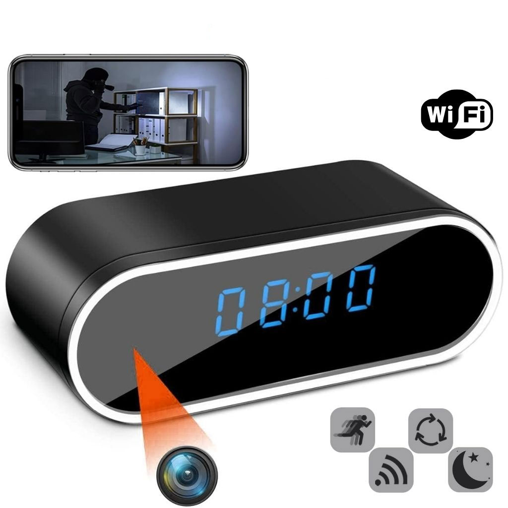 Caméra Hidden Wi-Fi 1080P avec Détection de Mouvement et Vision Nocturne – كاميرا خفية واي فاي على شكل منبه 1