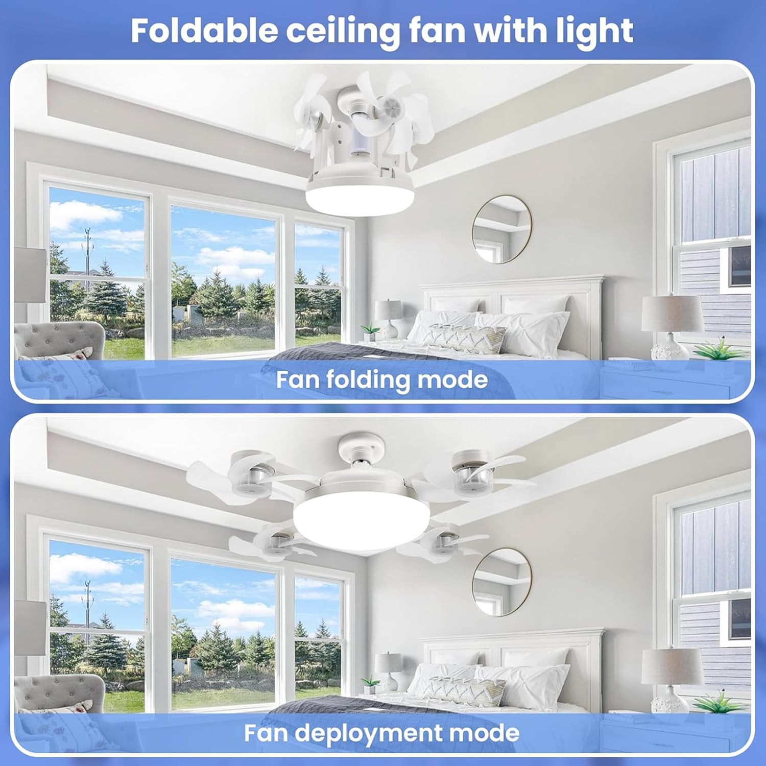 Ventilateur de Plafond LED Drone F4 avec Télécommande et Variateur - مروحة سقف ومصباح بتصميم الدرون مع ريموت كنترول 10