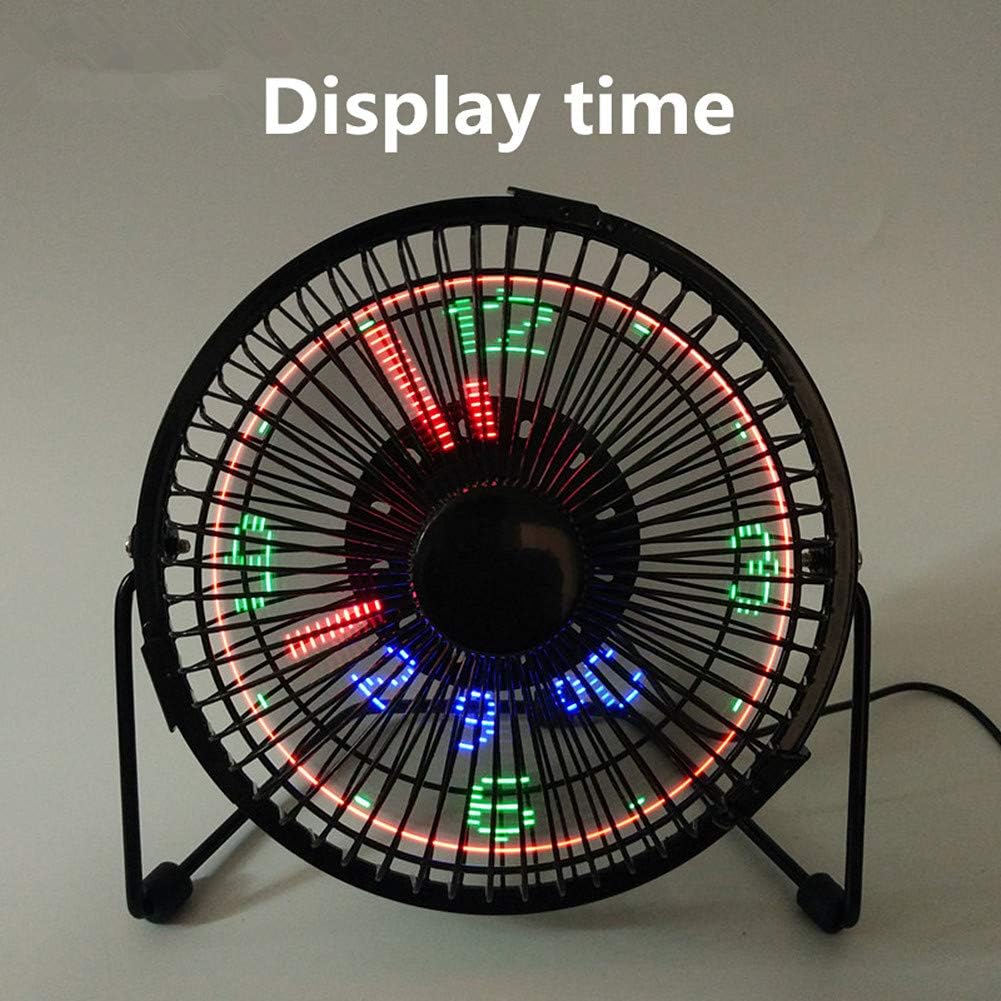 Ventilateur de Bureau LED avec Affichage de l'Heure et de la Température - مروحة المكتب الذكية بعرض الوقت ودرجة الحرارة - 4