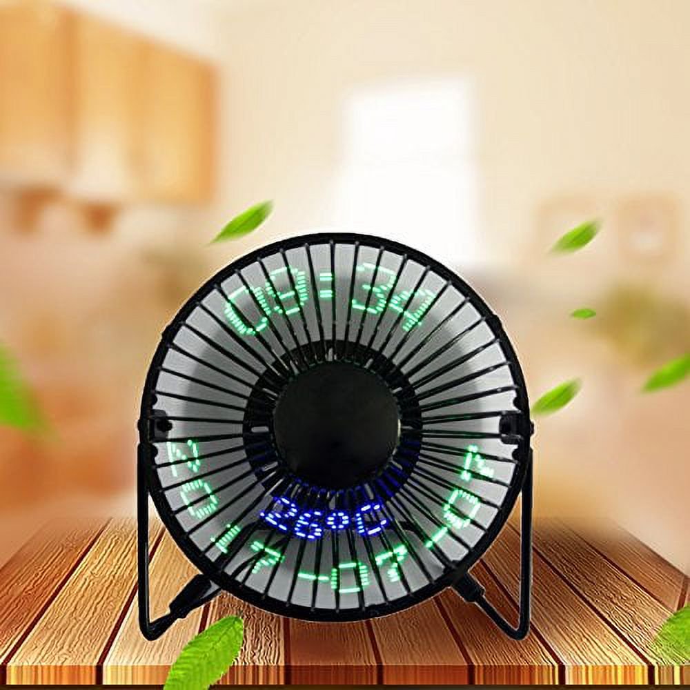Ventilateur de Bureau LED avec Affichage de l'Heure et de la Température - مروحة المكتب الذكية بعرض الوقت ودرجة الحرارة 9