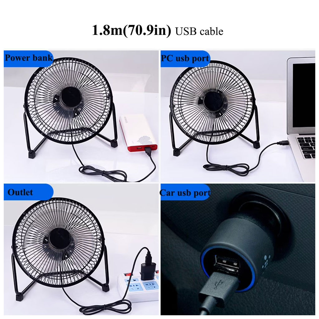 Ventilateur de Bureau LED avec Affichage de l'Heure et de la Température - مروحة المكتب الذكية بعرض الوقت ودرجة الحرارة - 11
