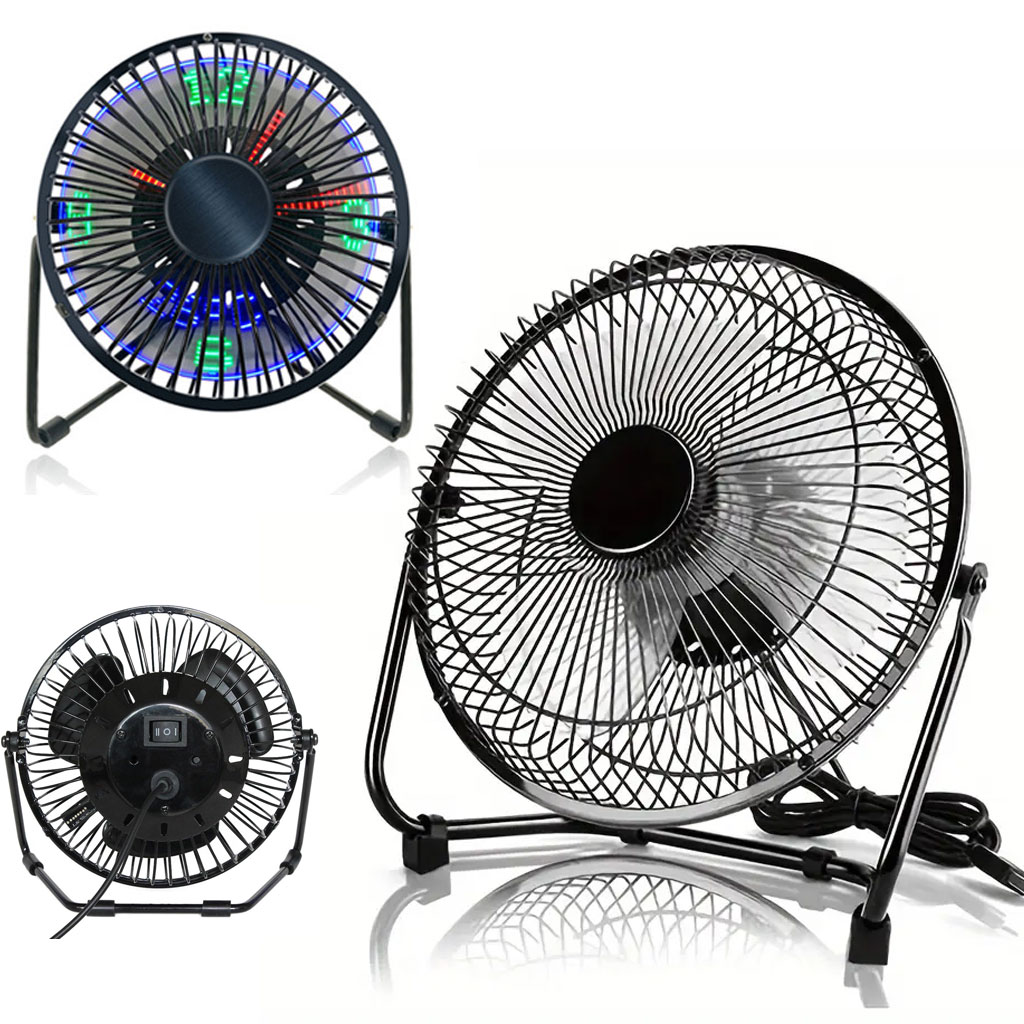 Ventilateur de Bureau LED avec Affichage de l'Heure et de la Température - مروحة المكتب الذكية بعرض الوقت ودرجة الحرارة 2