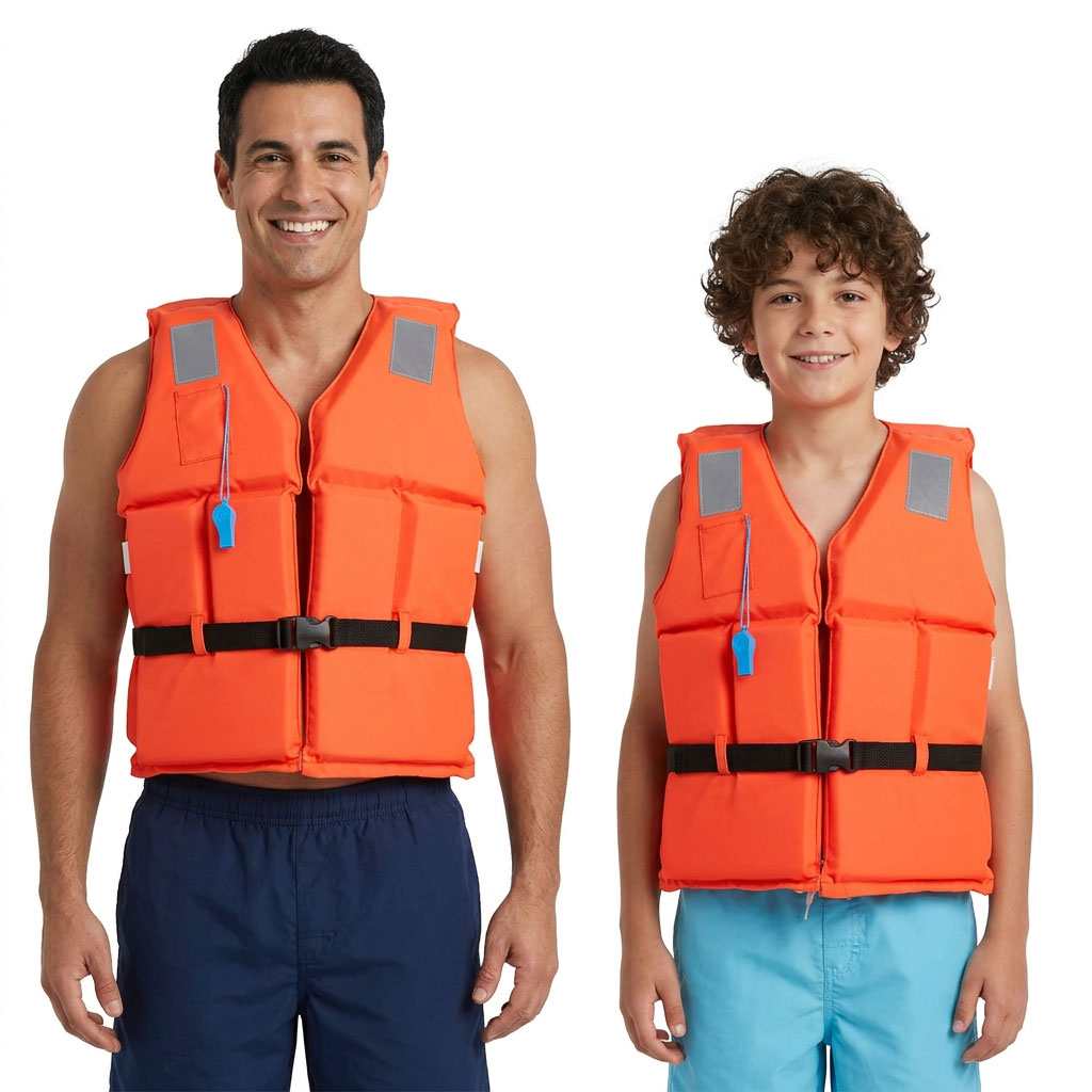 Gilet de Sauvetage Professionnel Haute Flottabilité avec Sifflet - سترة نجاة احترافية عالية الطفو للأطفال والكبار - 2