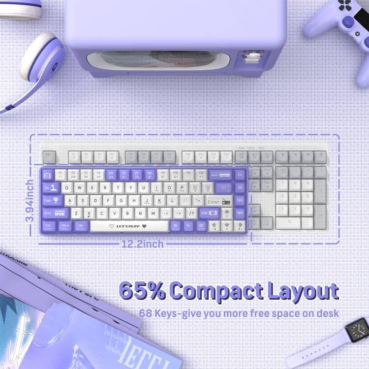 Clavier Mécanique Gaming AK680 65% Compact Filaire avec Hotswap et Rétroéclairage Rainbow - لوحة مفاتيح ميكانيكية - 3