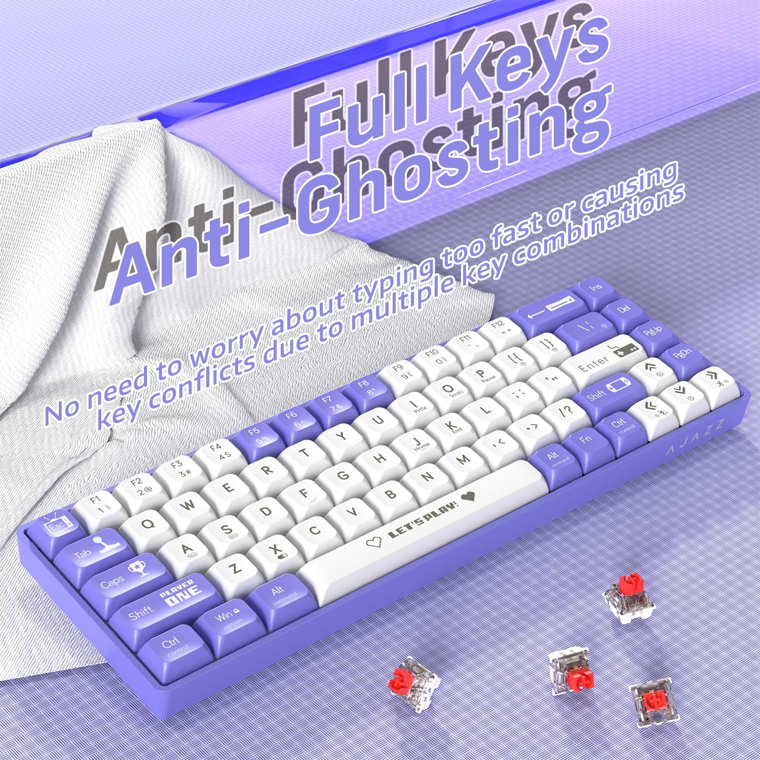 Clavier Mécanique Gaming AK680 65% Compact Filaire avec Hotswap et Rétroéclairage Rainbow - لوحة مفاتيح ميكانيكية - 5