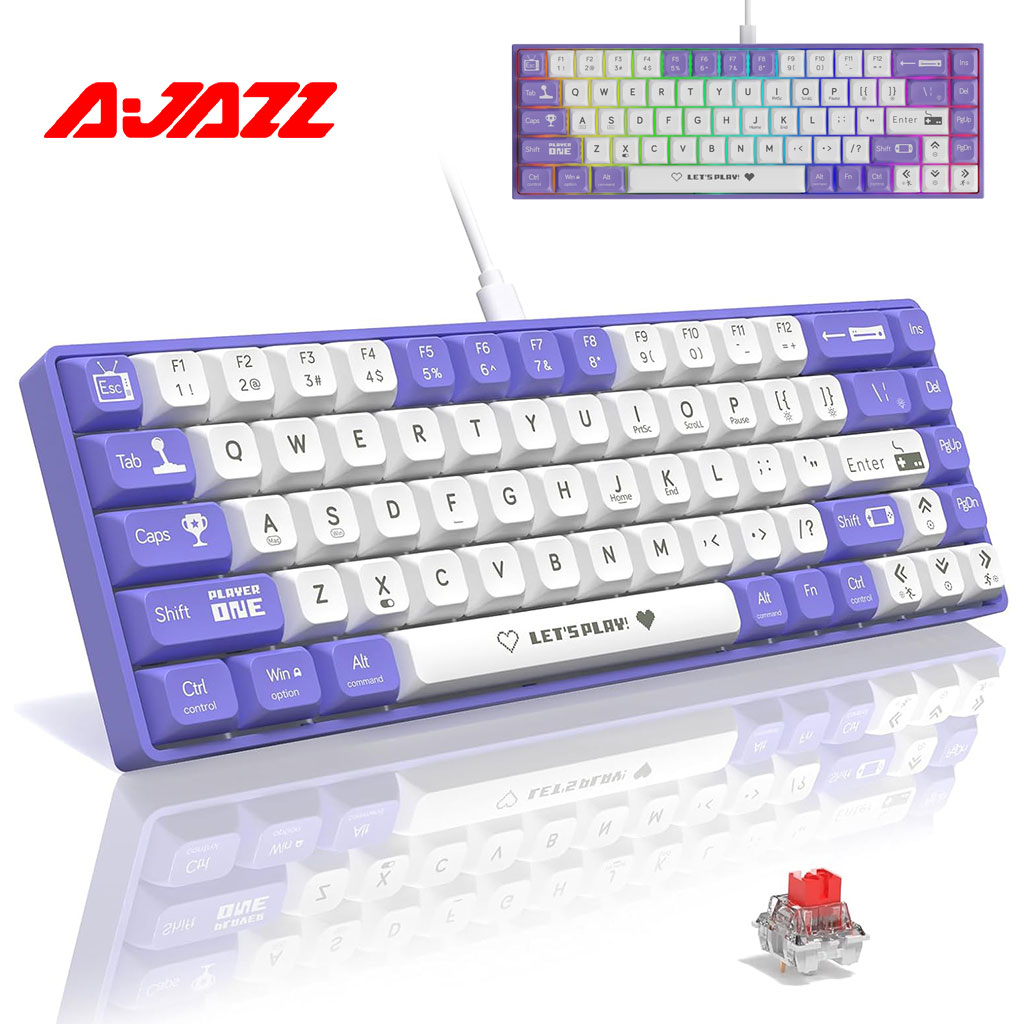 Clavier Mécanique Gaming AK680 65% Compact Filaire avec Hotswap et Rétroéclairage Rainbow - لوحة مفاتيح ميكانيكية 2