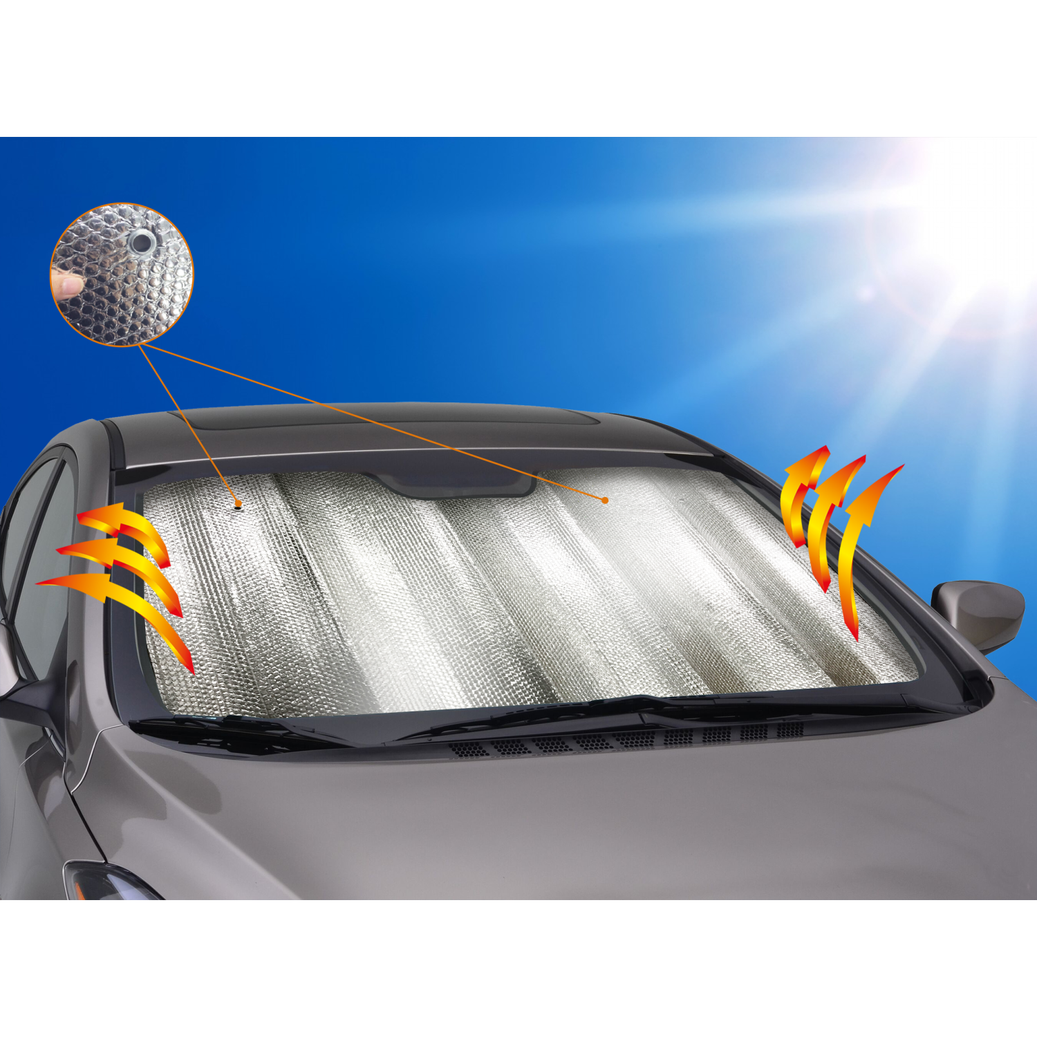 Pare-soleil Réflecteur pour Pare-brise de Voiture - مظلة الزجاج الأمامي العاكسة والواقية من الحرارة 6