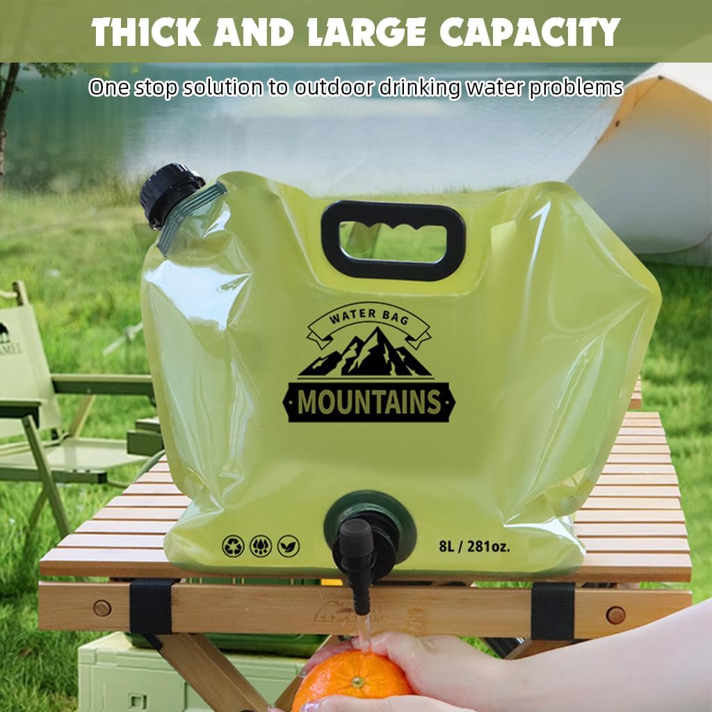 Réservoir d'Eau Pliable 8L Portable pour Camping et Randonnée - خزان مياه قابل للطي سعة 8 لتر للرحلات والخرجات - 2