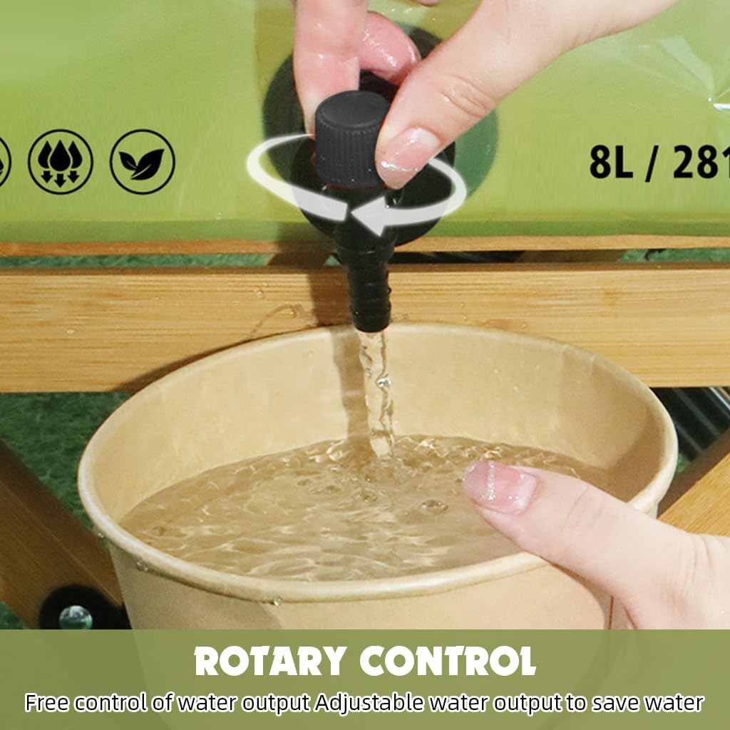 Réservoir d'Eau Pliable 8L Portable pour Camping et Randonnée - خزان مياه قابل للطي سعة 8 لتر للرحلات والخرجات - 4